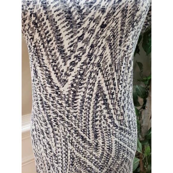 Ronni Nicole Womens White & Blue Polyester Short Sleeve Round Neck Shift Dress S - Picture 3 of 12